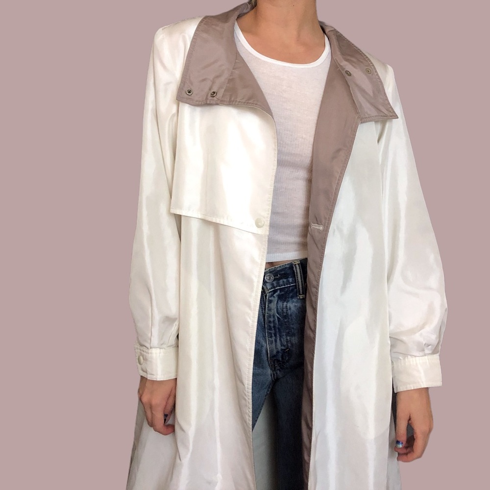 White Vintage Trench Coat